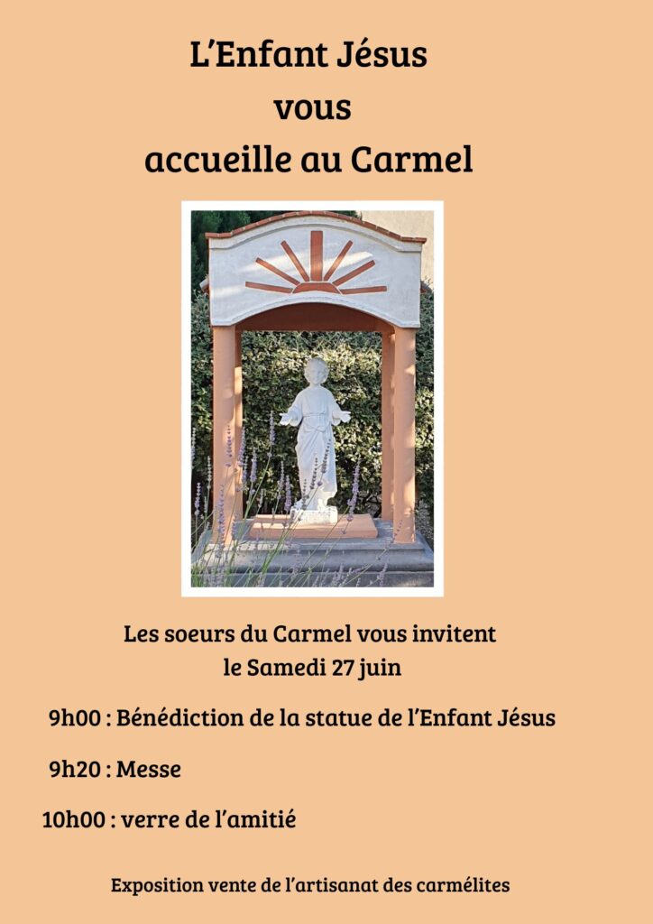 L’Enfant Jésus vous accueille au Carmel